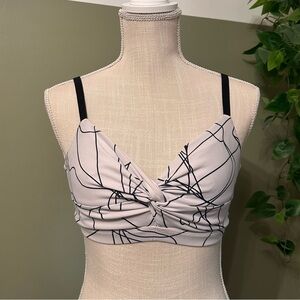 Fabletics Black & White Sports bra